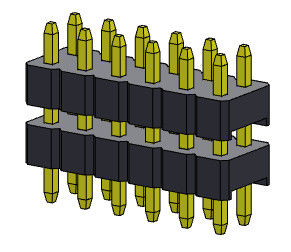کانکتور پین هدر 2.00 میلی متری پشته دو ردیفه DIP TYPE 2*2PIN به 2*40PIN
