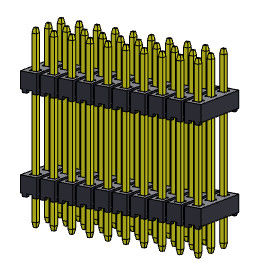 کانکتور پین هدر 2.00 میلی متری پشته سه ردیفی DIP TYPE 3*2PIN به 3*40PIN