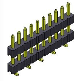 کانکتور پین هدر 2.00 میلی متری تک ردیف پشته SMT TYPE 1*2PIN به 1*40PIN