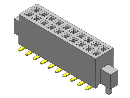 کانکتور هدر زن 1.27 میلی متری دو ردیفه با ضربه و گیره SMT نوع 2*4PIN به 2*50PIN H=4.40mm