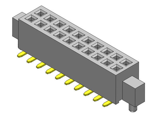 کانکتور هدر زن 1.27 میلی متری دو ردیفه با گیره SMT نوع 2*3PIN به 2*50PIN H=3.40mm