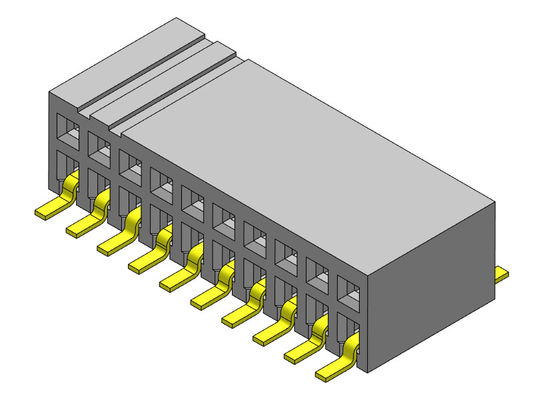 کانکتور هدر زن 1.27 میلی متری دو ردیفه ورودی Sild SMT نوع 2*2PIN به 2*40PIN H=3.45mm