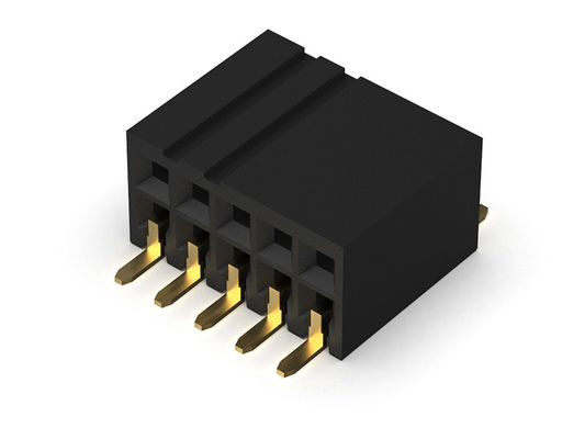 کانکتور هدر زن 1.27 میلی متری دو ردیفه ورودی Sild SMT نوع 2*2PIN به 2*40PIN H=3.45mm