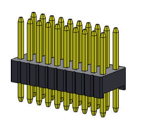 1.27mm Serise Pin Header Connector دو ردیف مستقیم نوع 1.27*2.54mm 2*2PIN تا 2*50PIN SQ0.46mm