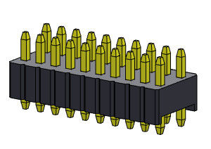 1.27mm Serise Pin Header Connector دو ردیف مستقیم نوع 1.27*2.54mm 2*2PIN تا 2*50PIN SQ0.46mm