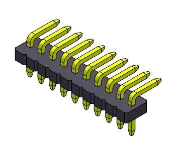 اتصالات هدر برد مدار 1.27 میلی متری تک ردیف R/A 1*2PIN به 1*50PIN