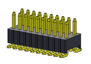 نوع SMT دو ردیف پین هدر 1.27*2.54mm 2*2PIN تا 2*50PIN SQ0.46mm