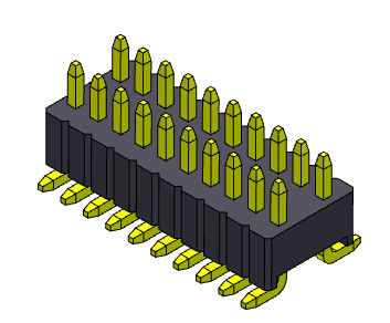 نوع SMT دو ردیف پین هدر 1.27*2.54mm 2*2PIN تا 2*50PIN SQ0.46mm