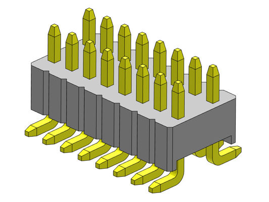 نوع SMT دو ردیف پین هدر 1.27*2.54mm 2*2PIN تا 2*50PIN SQ0.46mm