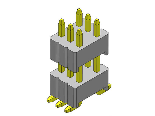 1.27*2.54mm دو ردیفه هدر زن پشته SMT مستقیم نوع 2*3PIN به 2*40PIN SQ0.46mm
