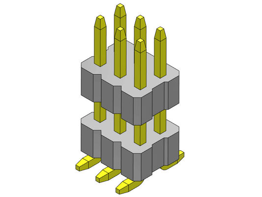 اتصال پین زن دو ردیفه 1.00 میلی متری پشته مستقیم SMT 2*2PIN به 2*40PIN