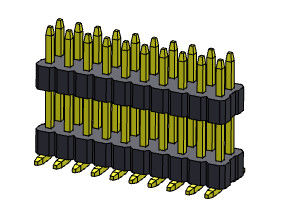 اتصال پین زن دو ردیفه 1.00 میلی متری پشته مستقیم SMT 2*2PIN به 2*40PIN