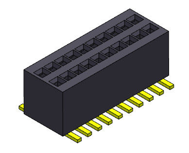 سربرگ پین زن به زن 0.80 میلی متر دو ردیف SMT 2*3 پین به 2*50 پین