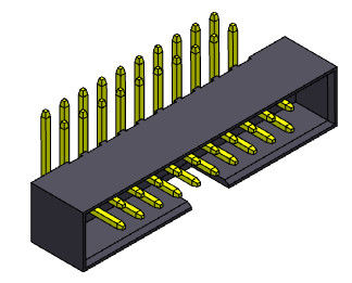 2 آمپر 2 میلی متر Pitch Box Header Dual Right Angle Type 2*8-2*25Pin