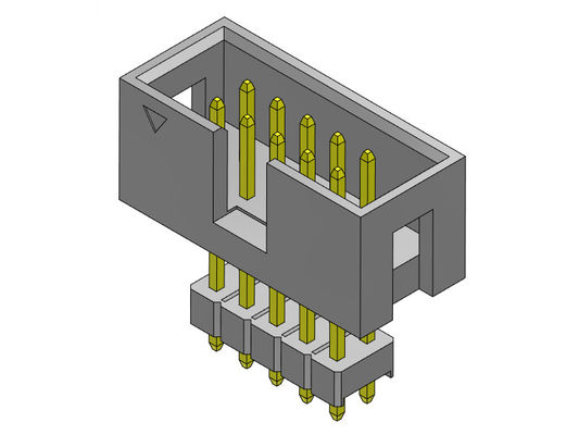 کانکتور هدر جعبه 2.54 میلی متری دو ردیفه با شیب مستقیم 2*3-2*32 ​​پین 3AMP