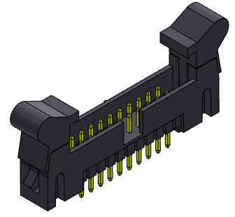 نوع شیب مستقیم Nylon9T Box Header Connector Ejector Header 2.54mm 2*4-2*32Pin 3AMP