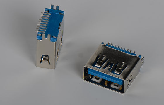 کانکتور 1.0 آمپر با سرعت بالا USB 3.0 A 11.5 میلی متر عمودی 180 درجه نوع SMT
