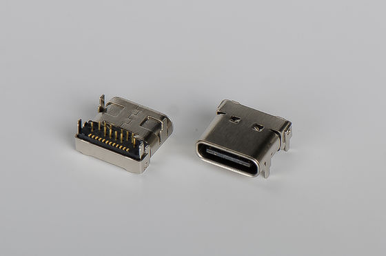 کانکتور Usb زن 3.1 برگشت پذیر نوع C SMT Dip 1.2mm 10000 سیکل حداقل
