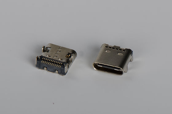 24 پین نوع C رابط USB 3.1 زن زاویه راست 90 درجه دو SMT