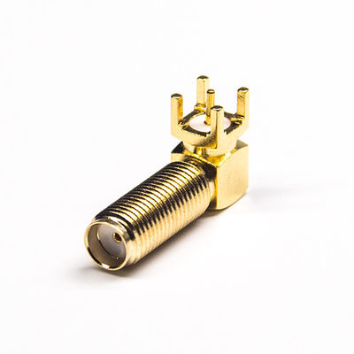 SMA RF Coaxial Connector PCB Coaxial Connector 20mm Right Angle