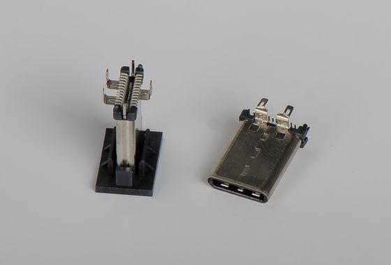 USB Type C 3.1 کانکتور 24 پین نری عمودی 180 درجه SMT نوع H=11.1mm تست عمر: 10000 چرخه حداقل