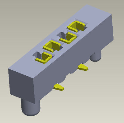 1.27mm سطح نصب زن سر واحد ردیف با پگ ها 1 * 3 پین به 1 * 40 پین H2.00mm